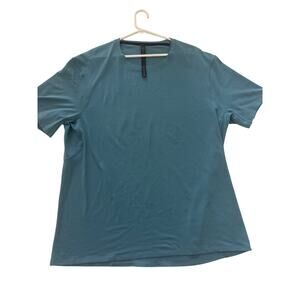 Lululemon Men's Drysense Mesh Short Sleeve shirt Utility Blue 2XL Reflective